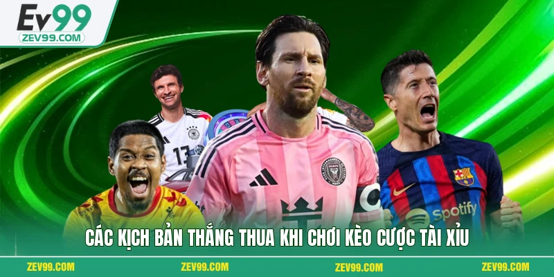 Các kịch bản thắng thua khi chơi kèo cược tài xỉu
